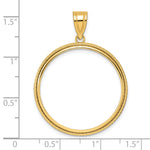 Load image into Gallery viewer, 14K Yellow Gold Squares 1/2 oz American Eagle Panda US $10 Dollar Liberty Indian Coin Holder Bezel Pendant Prong for 27 mm Coins
