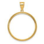 Load image into Gallery viewer, 14K Yellow Gold Squares 1/2 oz American Eagle Panda US $10 Dollar Liberty Indian Coin Holder Bezel Pendant Prong for 27 mm Coins
