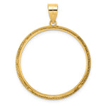 Load image into Gallery viewer, 14K Yellow Gold Squares Old US Series 1 oz Panda Australian Nugget Kangaroo Koala Coin Holder Bezel Pendant Prong for 32 mm Coins
