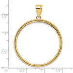 Load image into Gallery viewer, 14K Yellow Gold Squares Old US Series 1 oz Panda Australian Nugget Kangaroo Koala Coin Holder Bezel Pendant Prong for 32 mm Coins
