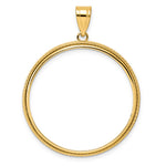 Load image into Gallery viewer, 14K Yellow Gold Squares Old US Series 1 oz Panda Australian Nugget Kangaroo Koala Coin Holder Bezel Pendant Prong for 32 mm Coins
