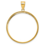 Carregar imagem no visualizador da galeria, 14K Yellow Gold Squares 1 oz American Eagle Cat Krugerrand Coin Holder Bezel Pendant Prong for 32.7 mm Coins
