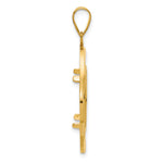 Cargar imagen en el visor de la galería, 14K Yellow Gold Diamond Cut Riptide Diagonal Riptide 1/10 oz American Eagle Krugerrand Coin Holder Bezel Pendant Prong for 16.5 mm Coins
