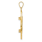 Indlæs billede til gallerivisning 14K Yellow Gold Diamond Cut Riptide Diagonal Riptide US Dime 1/10 oz Panda Cat Coin Holder Bezel Pendant Prong for 18 mm Coins
