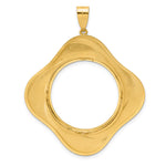 Lade das Bild in den Galerie-Viewer, 14K Yellow Gold Diamond Cut Riptide Diagonal Riptide 1/2 oz American Eagle Panda US $10 Dollar Liberty Indian Coin Holder Bezel Pendant Prong for 27 mm Coins
