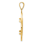 Load image into Gallery viewer, 14K Yellow Gold Riptide Diagonal Riptide 1/10 oz American Eagle Krugerrand Coin Holder Bezel Pendant Charm Prong for 16.5 mm Coins
