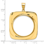 Charger l'image dans la galerie, 14K Yellow Gold Riptide 1/2 oz American Eagle Panda US $10 Dollar Liberty Indian Coin Holder Bezel Pendant Prong for 27 mm Coins
