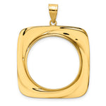 Cargar imagen en el visor de la galería, 14K Yellow Gold Riptide 1/2 oz American Eagle Panda US $10 Dollar Liberty Indian Coin Holder Bezel Pendant Charm Prong for 27 mm Coins
