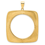 Load image into Gallery viewer, 14K Yellow Gold Riptide 1 oz American Eagle Cat Krugerrand Coin Holder Bezel Pendant Prong for 32.7 mm Coins
