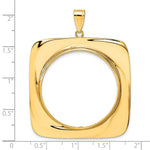 Load image into Gallery viewer, 14K Yellow Gold Riptide 1 oz American Eagle Cat Krugerrand Coin Holder Bezel Pendant Prong for 32.7 mm Coins
