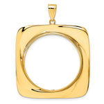 Загрузить изображение в средство просмотра галереи, 14K Yellow Gold Riptide 1 oz American Eagle Cat Krugerrand Coin Holder Bezel Pendant Charm Prong for 32.7 mm Coins
