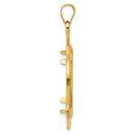Load image into Gallery viewer, 14K Yellow Gold Diamond Cut Ships Anchor 1/2 oz American Eagle Panda US $10 Dollar Liberty Indian Coin Holder Bezel Pendant Prong for 27 mm Coins
