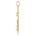 Load image into Gallery viewer, 14K Yellow Gold Diamond Cut Ships Anchor Old US Series 1 oz Panda Australian Nugget Kangaroo Koala Coin Holder Bezel Pendant Prong for 32 mm Coins
