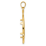 Load image into Gallery viewer, 14K Yellow Gold Beaded Ships Anchor US Dime 1/10 oz Panda Cat Coin Holder Bezel Pendant Prong for 18 mm Coins

