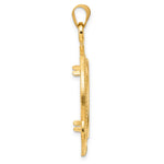 Cargar imagen en el visor de la galería, 14K Yellow Gold Beaded Ships Anchor 1/4 oz American Eagle Panda 2 Rand US $5 Jamestown Coin Holder Bezel Pendant Prong for 22 mm Coins
