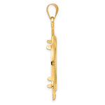 Load image into Gallery viewer, 14K Yellow Gold Beaded Ships Anchor 1/2 oz American Eagle Panda US $10 Dollar Liberty Indian Coin Holder Bezel Pendant Prong for 27 mm Coins
