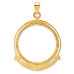 Cargar imagen en el visor de la galería, 14K Yellow Gold Beaded Ships Anchor Old US Series 1 oz Panda Australian Nugget Kangaroo Koala Coin Holder Bezel Pendant Prong for 32 mm Coins
