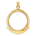 Charger l'image dans la galerie, 14K Yellow Gold Beaded Ships Anchor 1 oz American Eagle Cat Krugerrand Coin Holder Bezel Pendant Prong for 32.7 mm Coins
