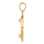 Load image into Gallery viewer, 10K Yellow Gold Beaded 1/10 oz American Eagle Krugerrand Coin Holder Bezel Pendant Prong for 16.5 mm Coins
