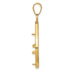 Lade das Bild in den Galerie-Viewer, 10K Yellow Gold Teardrop 1/10 oz American Eagle Krugerrand Coin Holder Bezel Pendant Prong for 16.5 mm Coins
