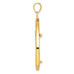 Indlæs billede til gallerivisning 10K Yellow Gold Teardrop 1/4 oz American Eagle Panda 2 Rand US $5 Jamestown Coin Holder Bezel Pendant Prong for 22 mm Coins
