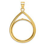 Charger l'image dans la galerie, 10K Yellow Gold Teardrop 1/2 oz American Eagle Panda US $10 Dollar Liberty Indian Coin Holder Bezel Pendant Prong for 27 mm Coins
