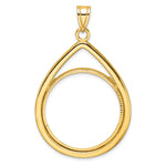 Load image into Gallery viewer, 10K Yellow Gold Diamond Cut 1/2 oz American Eagle Panda US $10 Dollar Liberty Indian Coin Holder Bezel Pendant Prong for 27 mm Coins

