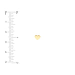 Load image into Gallery viewer, 14k Yellow Gold Classic Flat Heart Stud Earrings Post Back
