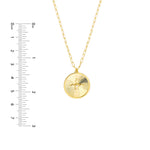 將圖片載入圖庫檢視器 14k Yellow Gold Diamond Cross Round Medallion Pendant Charm Necklace
