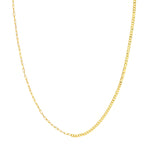 Φόρτωση εικόνας στο εργαλείο προβολής Συλλογής, 14k Yellow Gold Half Paper Clip Half Curb Bracelet Anklet Choker Necklace Pendant Chain
