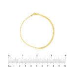 이미지를 갤러리 뷰어에 로드 , 14k Yellow Gold Half Paper Clip Half Curb Bracelet Anklet Choker Necklace Pendant Chain
