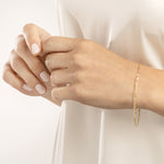 Załaduj obraz do przeglądarki galerii, 14k Yellow Gold Half Paper Clip Half Curb Bracelet Anklet Choker Necklace Pendant Chain
