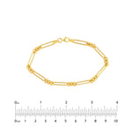 Załaduj obraz do przeglądarki galerii, 14k Yellow Gold Fancy Rounded Paper Clip Link Bracelet Anklet Choker Necklace Pendant Chain
