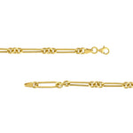 画像をギャラリービューアに読み込む, 14k Yellow Gold Fancy Rounded Paper Clip Link Bracelet Anklet Choker Necklace Pendant Chain
