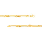 Charger l&#39;image dans la galerie, 14k Yellow Gold Fancy Rounded Paper Clip Link Bracelet Anklet Choker Necklace Pendant Chain
