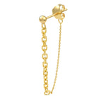 Afbeelding in Gallery-weergave laden, 14k Yellow Gold Front to Back Chain Drape Dangle Earrings
