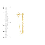 Afbeelding in Gallery-weergave laden, 14k Yellow Gold Front to Back Chain Drape Dangle Earrings
