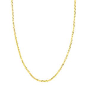 14k Yellow Gold Serpentine Choker Necklace Pendant Chain