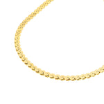 將圖片載入圖庫檢視器 14k Yellow Gold Serpentine Choker Necklace Pendant Chain
