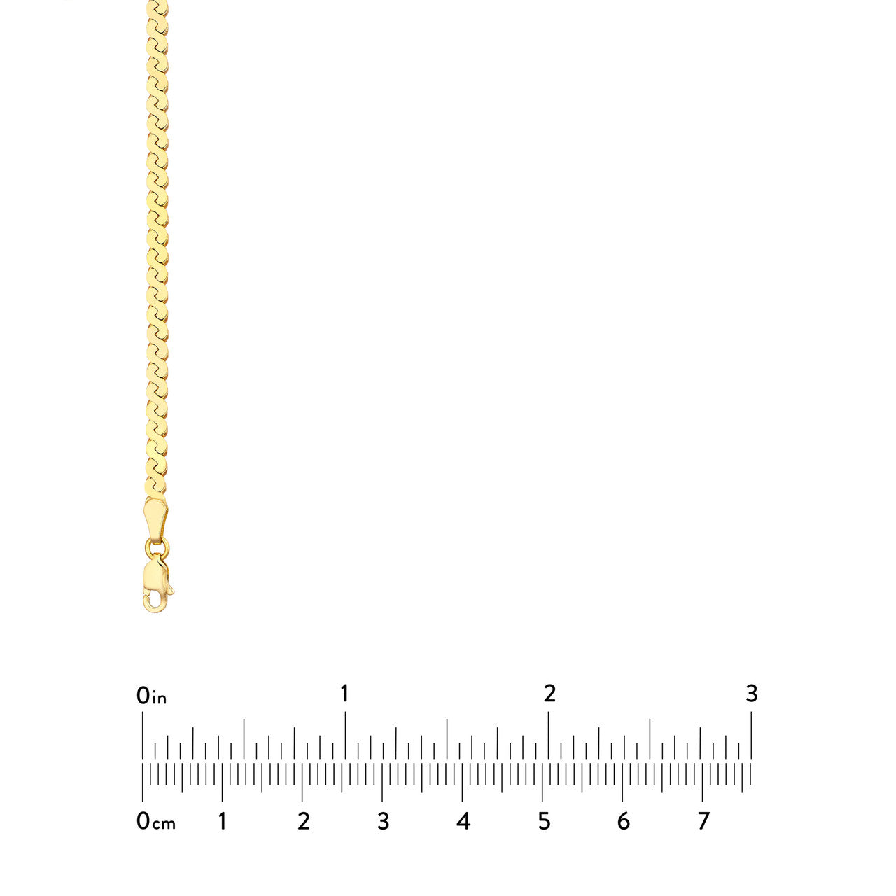 14k Yellow Gold Serpentine Choker Necklace Pendant Chain