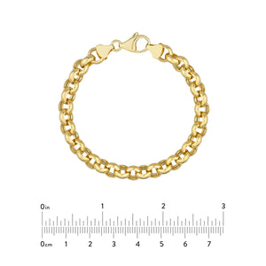 14k Yellow Gold 8mm Rolo Bracelet Anklet Choker Necklace Pendant Chain