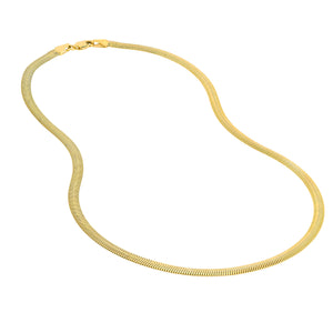 14k Yellow Gold Oval Snake Bracelet Anklet Choker Necklace Pendant Chain