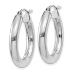 Lade das Bild in den Galerie-Viewer, 14K White Gold Round Lightweight Classic Hoop Earrings 25mm x 4mm

