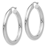Indlæs billede til gallerivisning 14K White Gold Round Classic Hoop Earrings 40mm x 5mm
