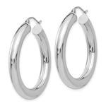 Load image into Gallery viewer, 14K White Gold Round Classic Hoop Earrings 35mm x 5mm
