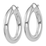 Lade das Bild in den Galerie-Viewer, 14K White Gold Round Classic Hoop Earrings 30mm x 5mm
