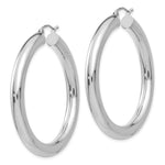 Load image into Gallery viewer, 14K White Gold Round Classic Hoop Earrings 45mm x 5mm
