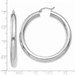 Load image into Gallery viewer, 14K White Gold Round Classic Hoop Earrings 45mm x 5mm
