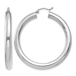 Load image into Gallery viewer, 14K White Gold Round Classic Hoop Earrings 45mm x 5mm
