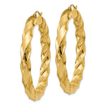 Load image into Gallery viewer, 14k Yellow Gold Hoop Earrings Polished 5.0mm Twisted
